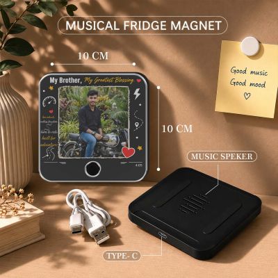 Personalized Gift for Brother, Custom Musical Fridge Magnet My Brother My Greatest Blessing Keepsake, Birthday Gift for Brother, Emotional & Meaningful Gift for Brother from Sister